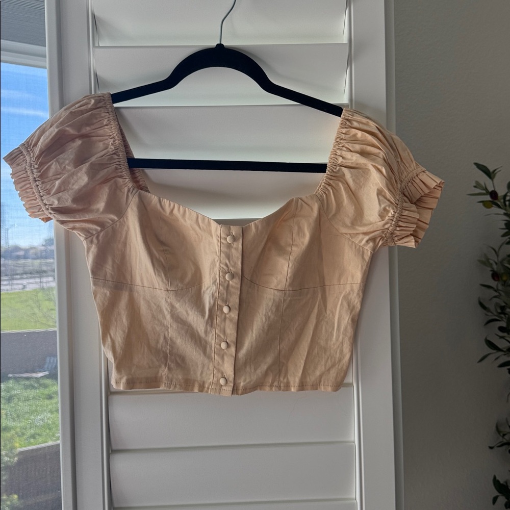 NWT Forever 21 Button Up Crop Top